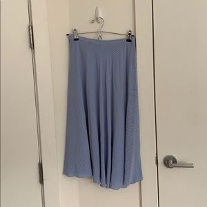 ASOS pleated midi baby blue skirt